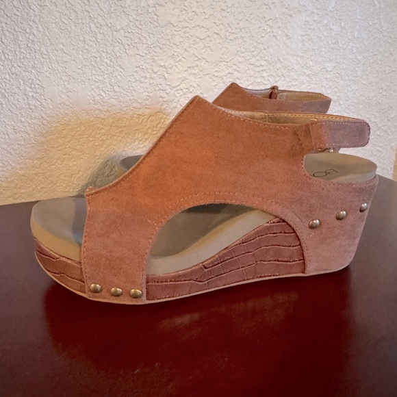 Carley Navy Suede Wedge main image 0